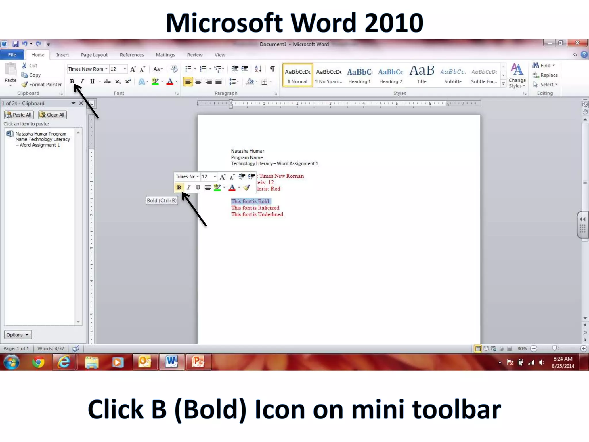 Productivity Programs - Word 2010