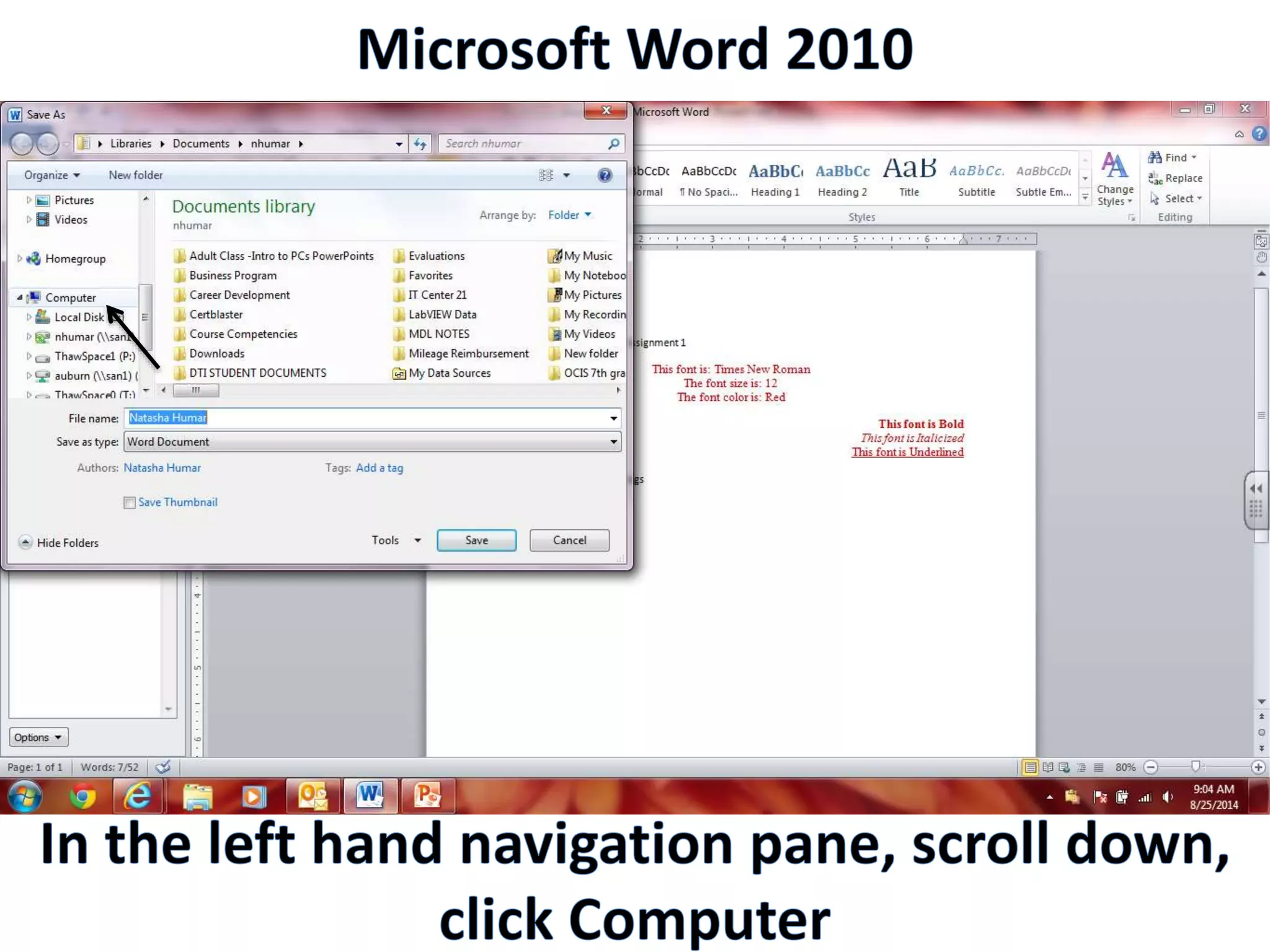 Productivity Programs - Word 2010