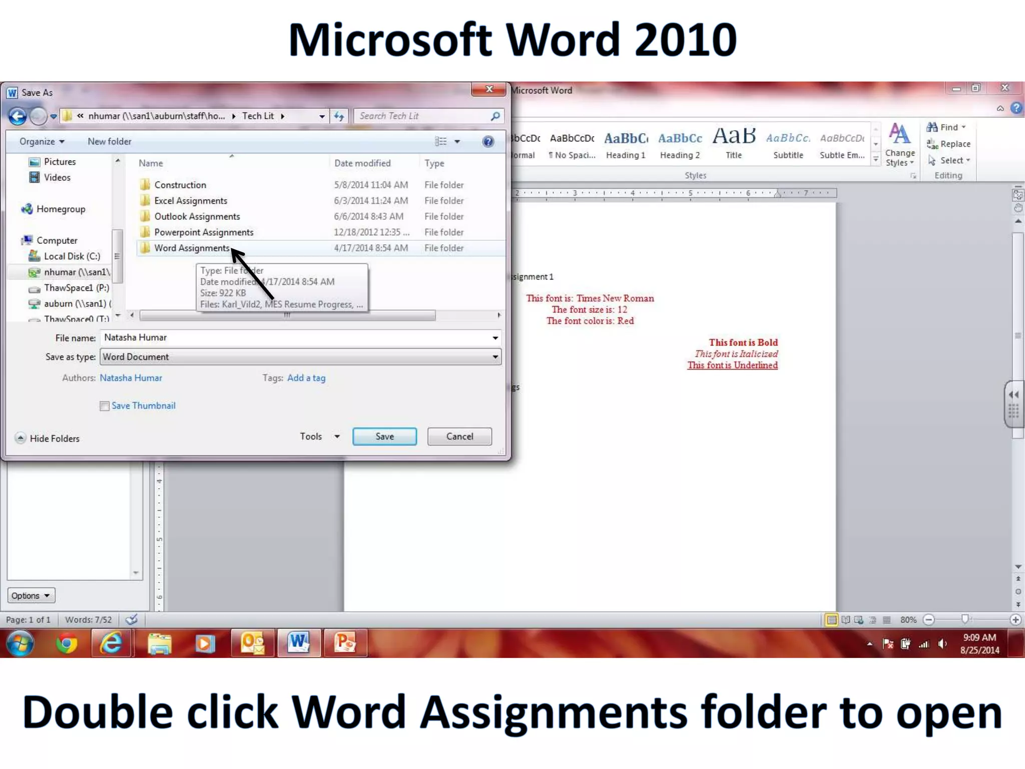 Productivity Programs - Word 2010