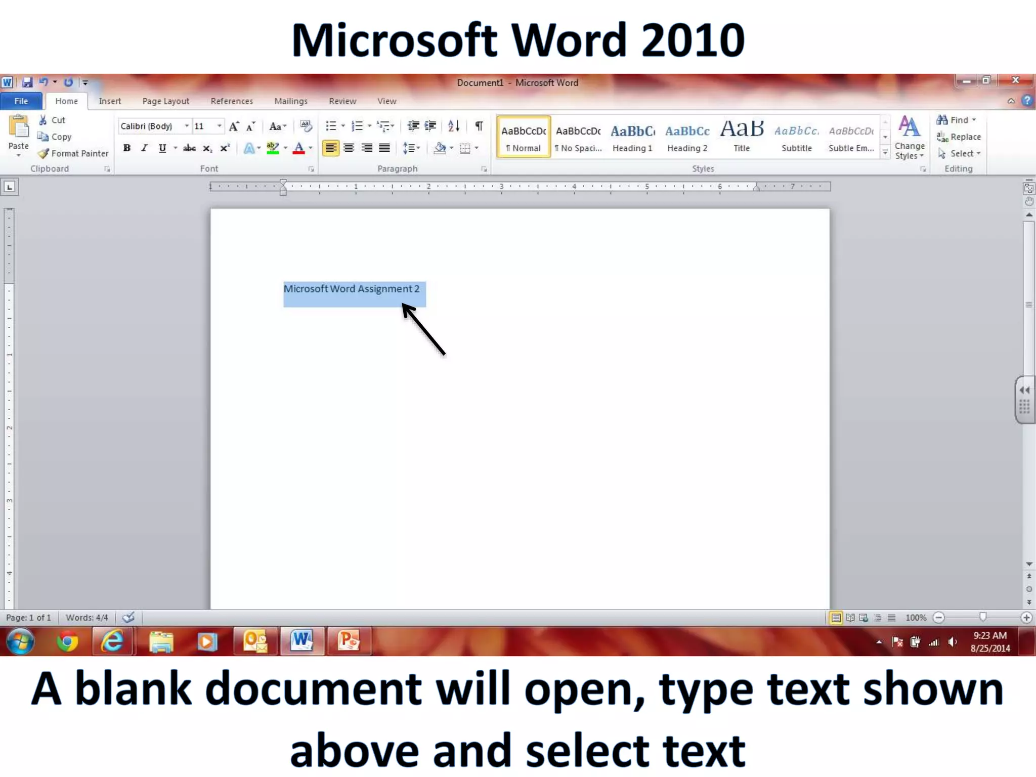 Productivity Programs - Word 2010