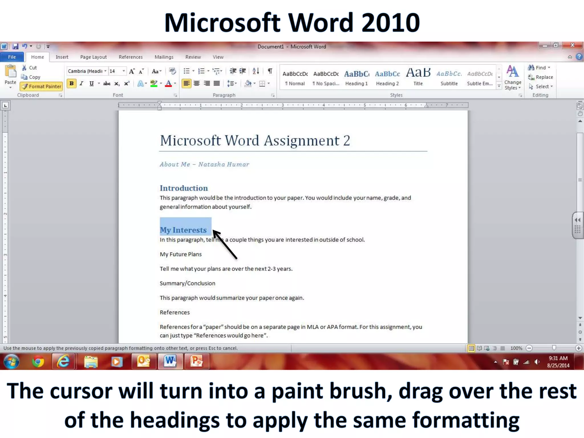 Productivity Programs - Word 2010