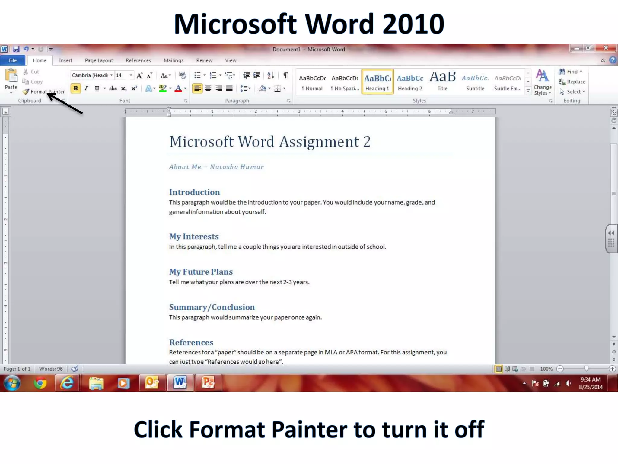 Productivity Programs - Word 2010