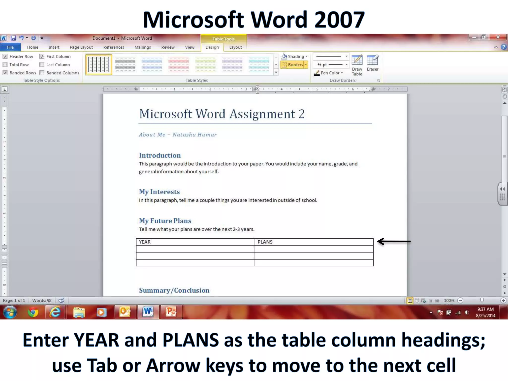 Productivity Programs - Word 2010