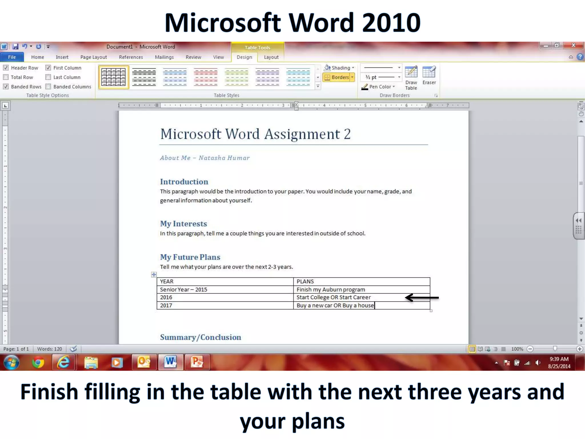 Productivity Programs - Word 2010