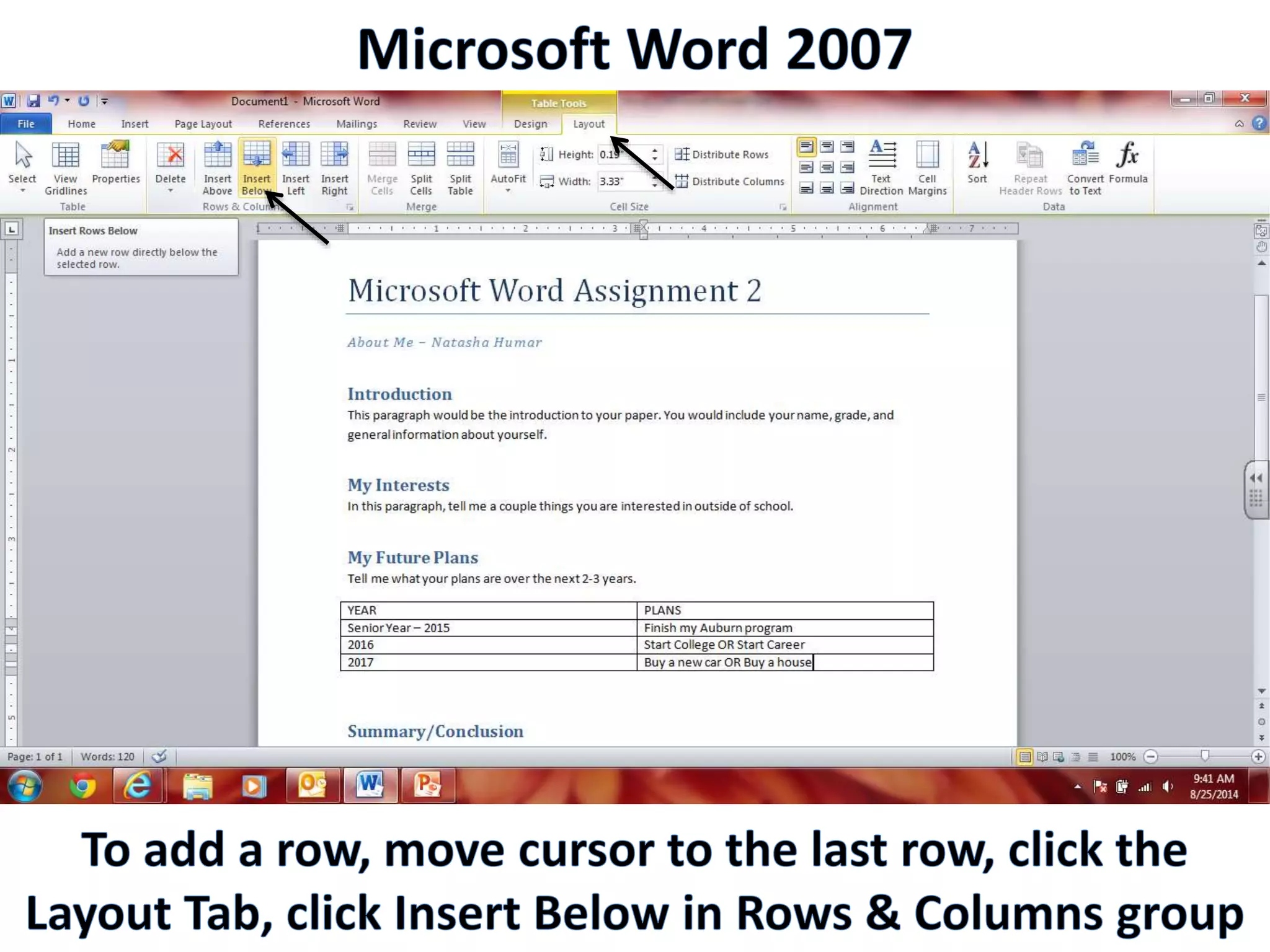 Productivity Programs - Word 2010