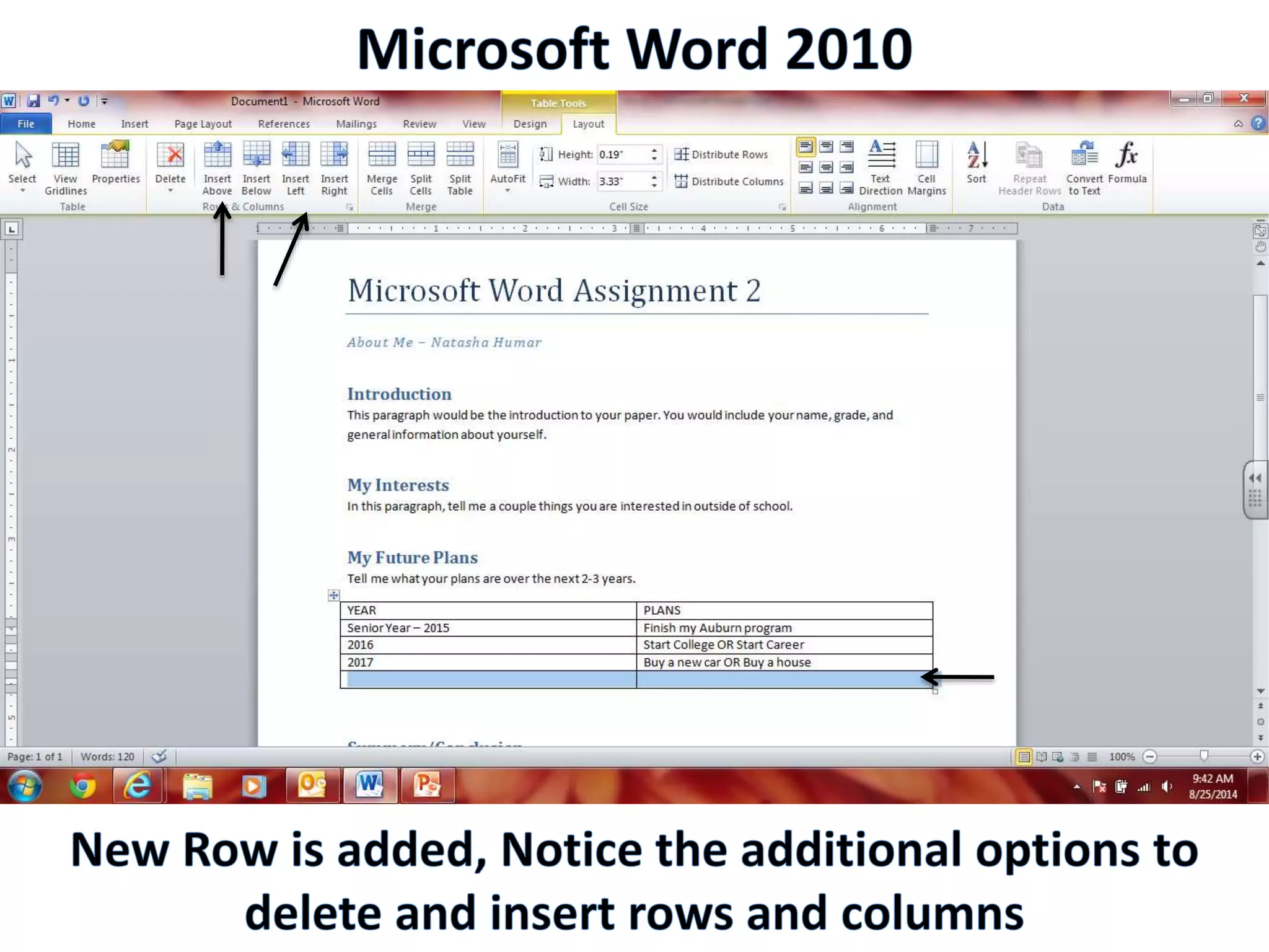 Productivity Programs - Word 2010