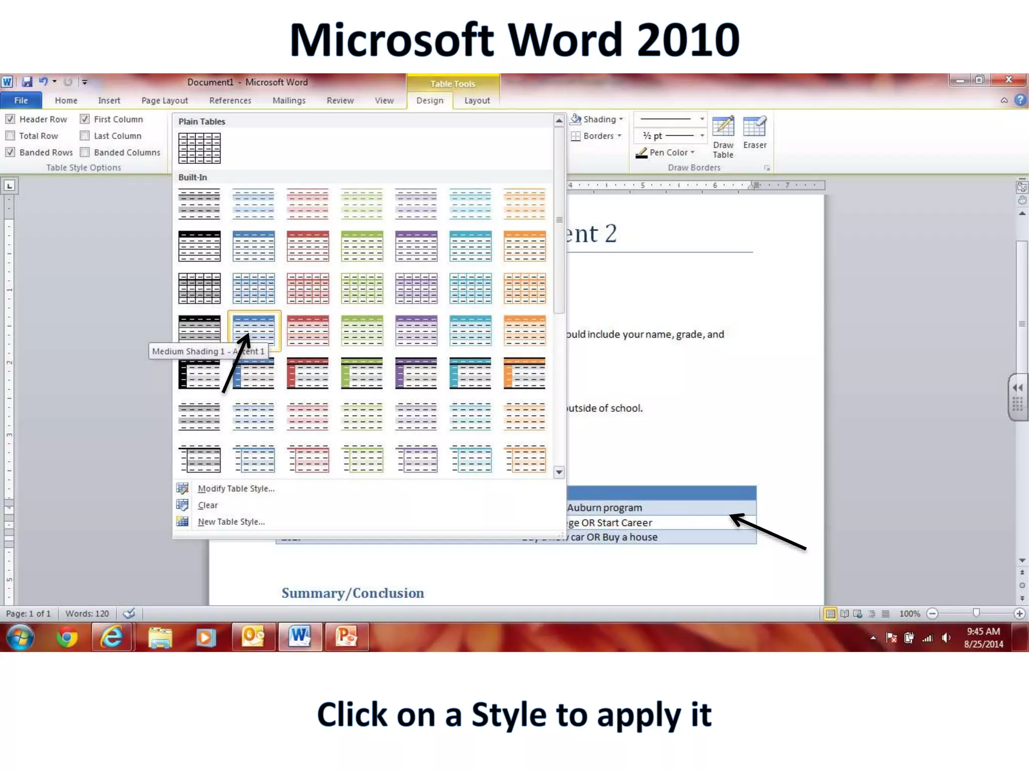 Productivity Programs - Word 2010