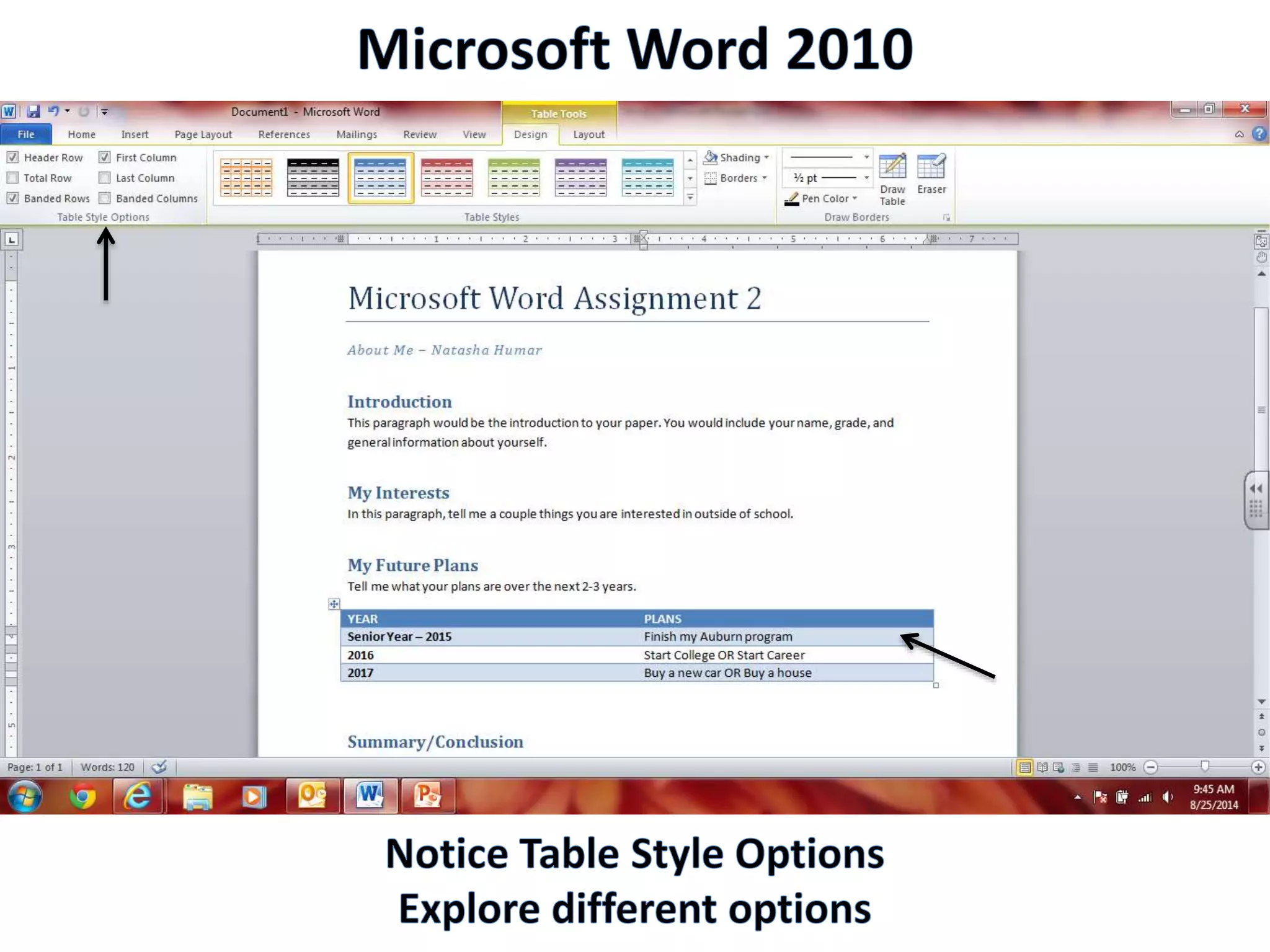 Productivity Programs - Word 2010