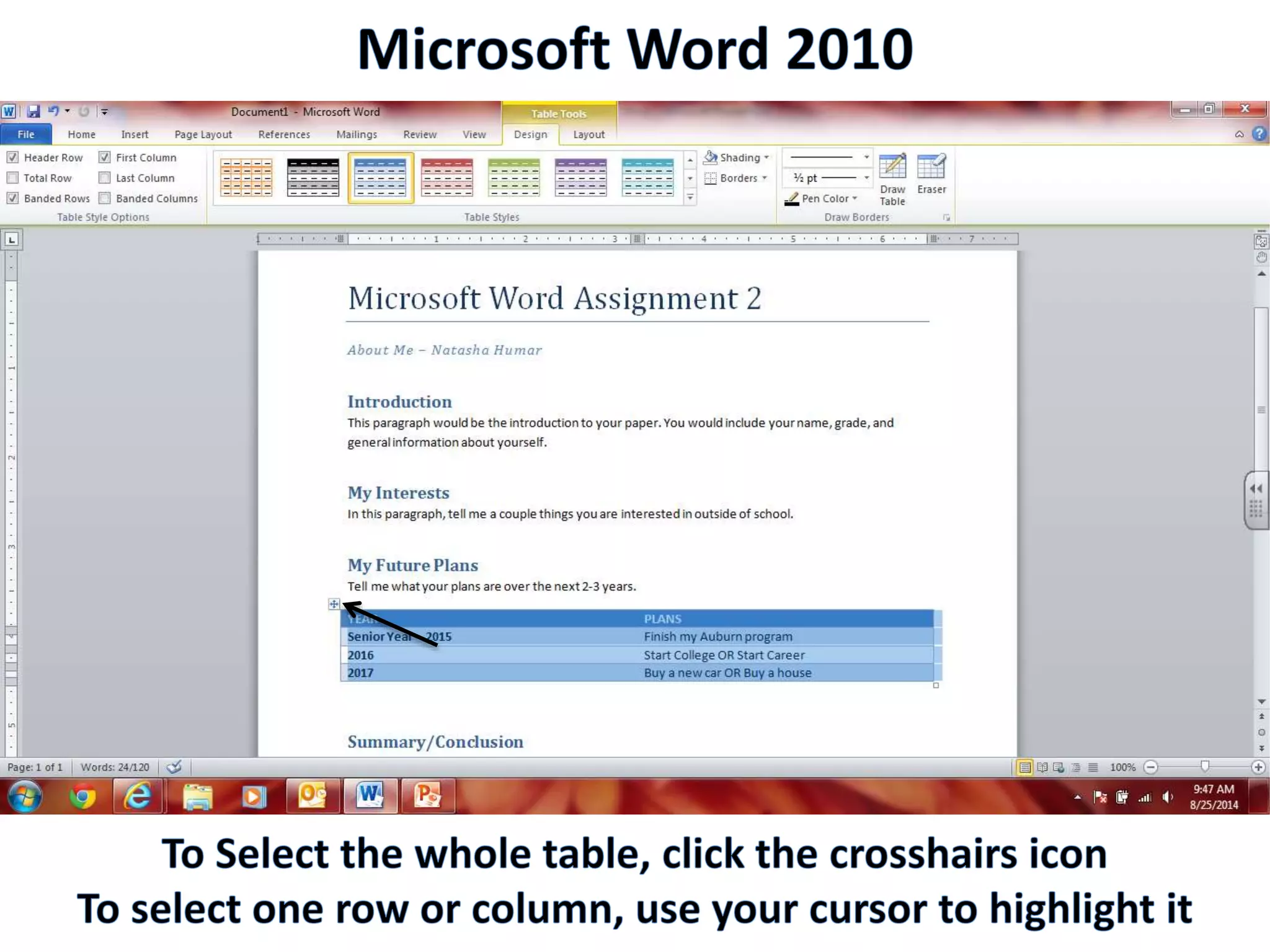 Productivity Programs - Word 2010