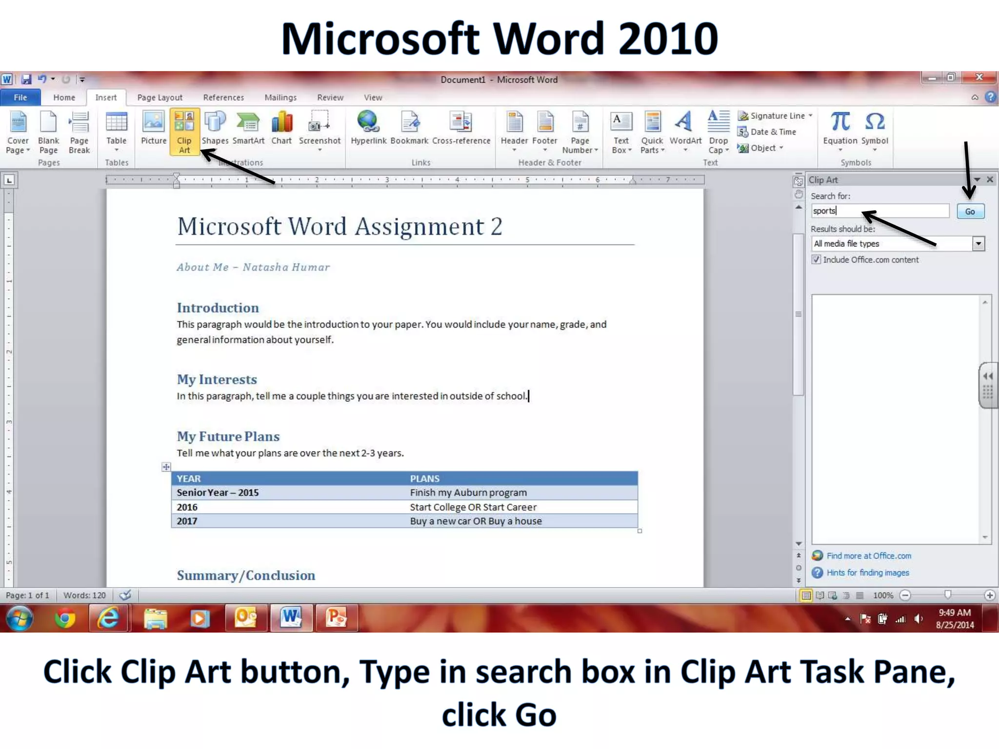 Productivity Programs - Word 2010