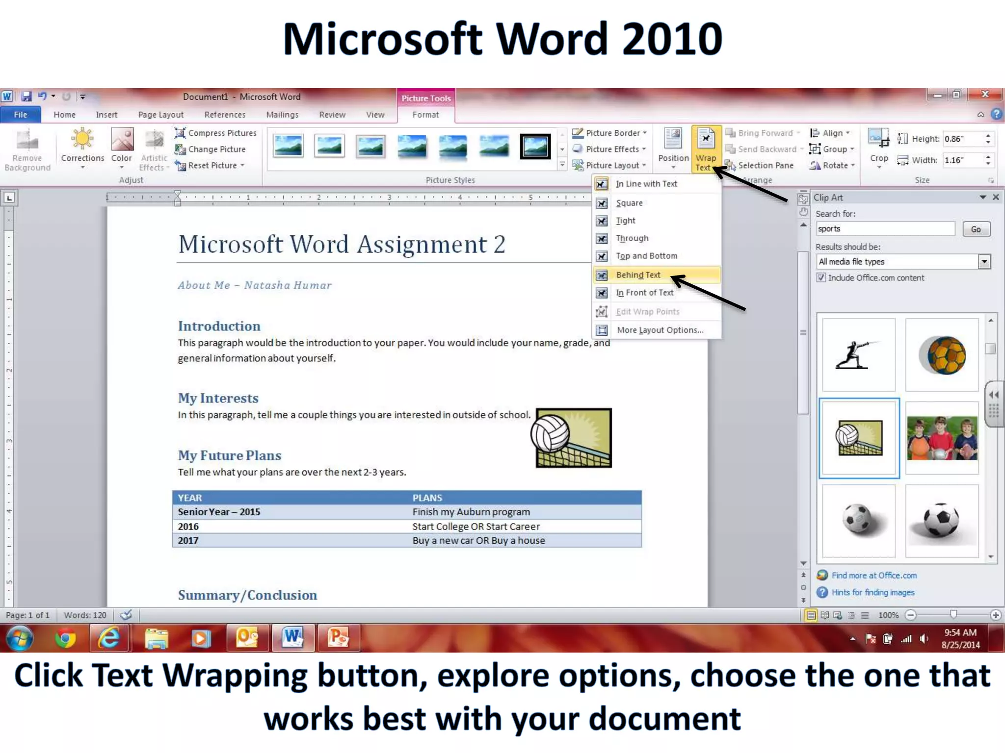 Productivity Programs - Word 2010