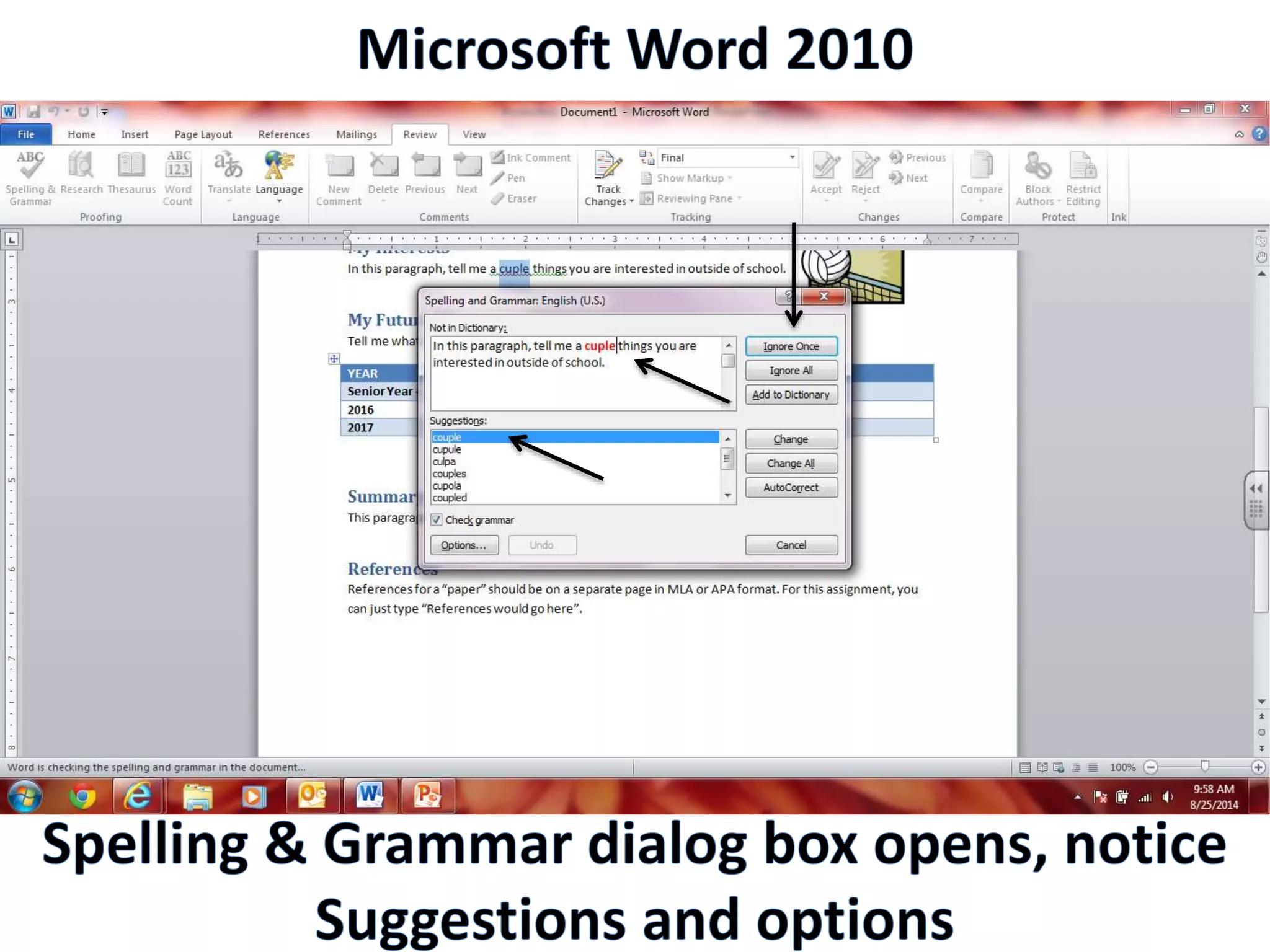 Productivity Programs - Word 2010