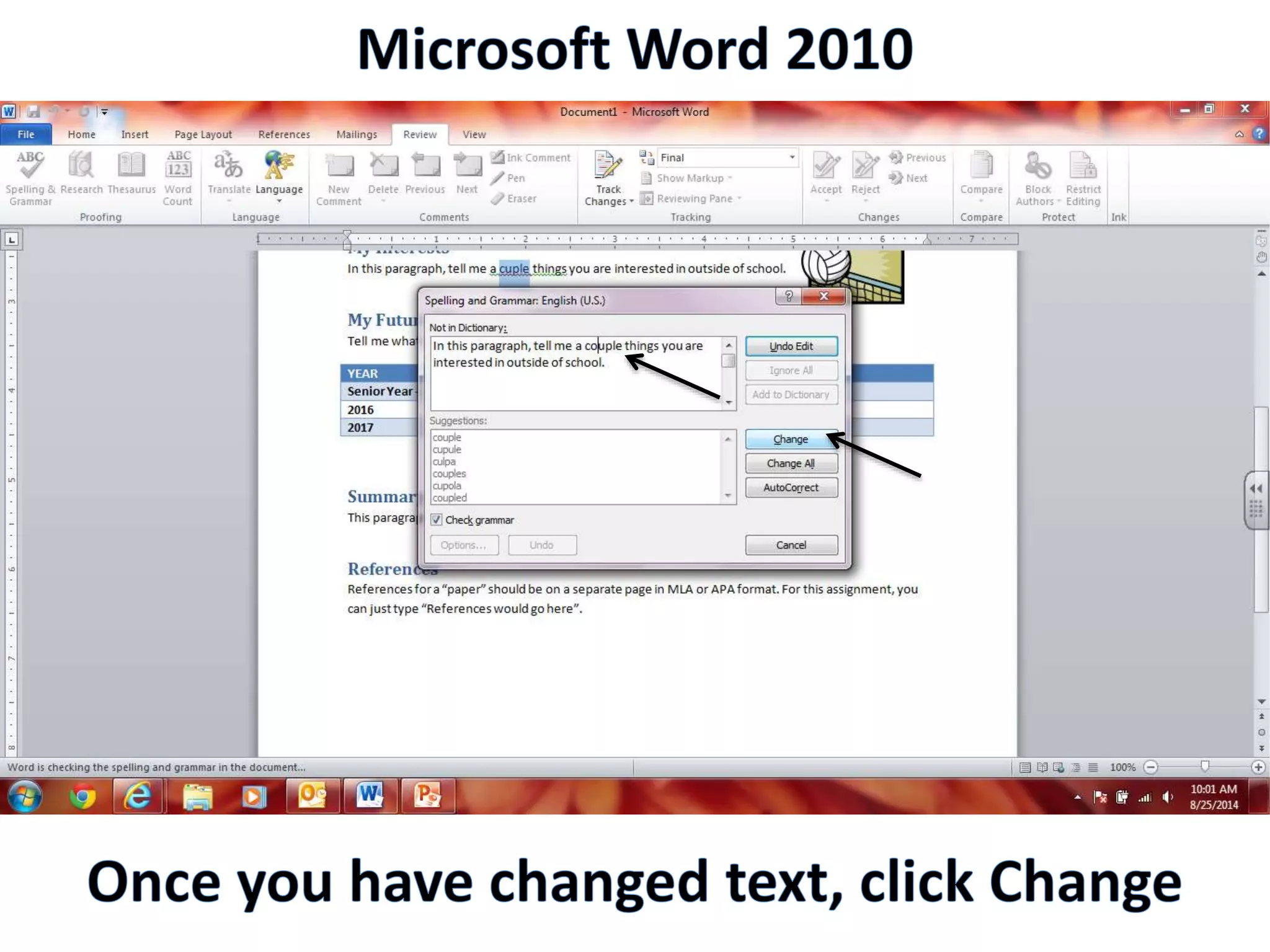Productivity Programs - Word 2010