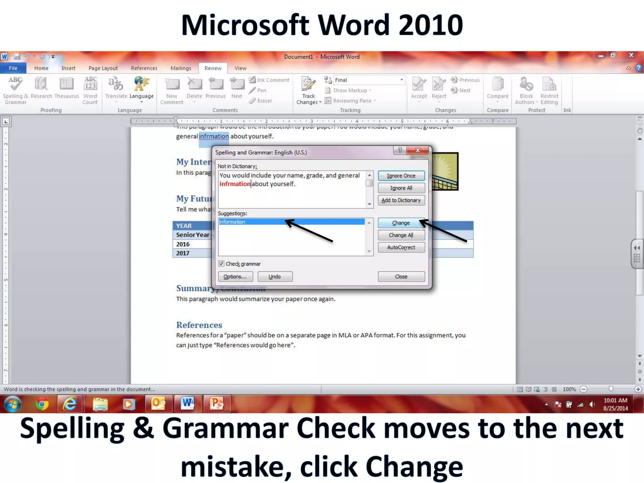 Productivity Programs - Word 2010
