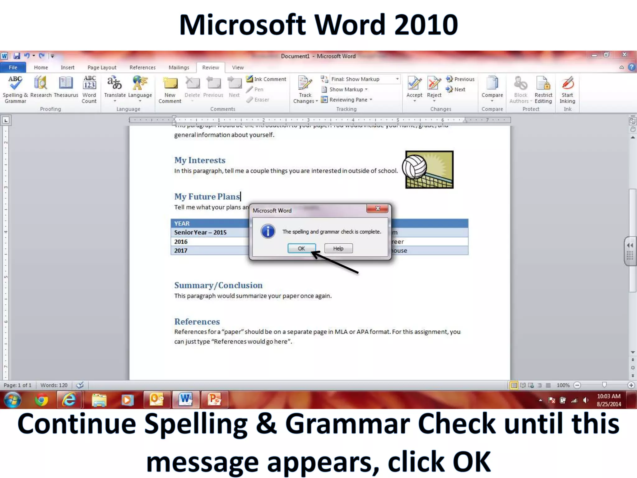 Productivity Programs - Word 2010