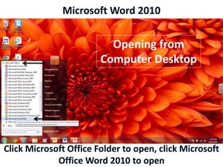 Productivity Programs - Word 2010 | PPTX