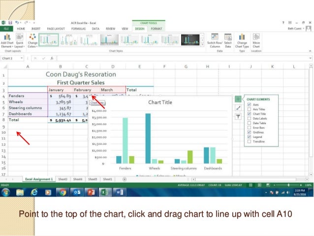Productivity programs excel assignment 1