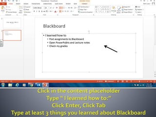 Productivity programs powerpoint assignment