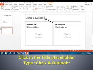 Productivity programs powerpoint assignment