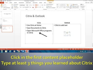Productivity programs powerpoint assignment