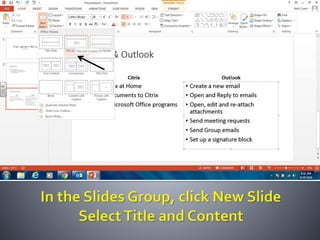 Productivity programs powerpoint assignment
