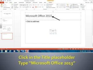 Productivity programs powerpoint assignment