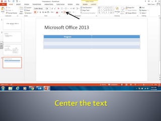 Productivity programs powerpoint assignment