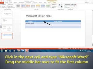 Productivity programs powerpoint assignment