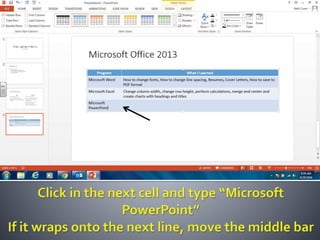 Productivity programs powerpoint assignment