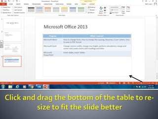 Productivity programs powerpoint assignment