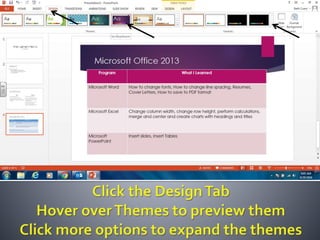 Productivity programs powerpoint assignment