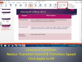 Productivity programs powerpoint assignment