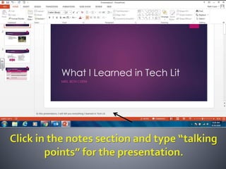 Productivity programs powerpoint assignment