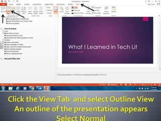 Productivity programs powerpoint assignment