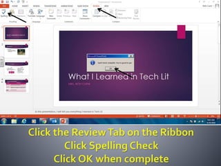 Productivity programs powerpoint assignment