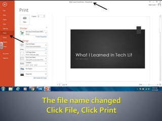 Productivity programs powerpoint assignment