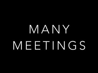 M A N Y
M E E T I N G S
 