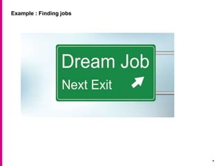 Example : Finding jobs
.
 