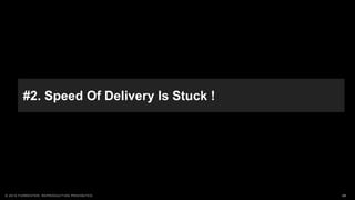 20© 2019 FORRESTER. REPRODUCTION PROHIBITED.
#2. Speed Of Delivery Is Stuck !
 