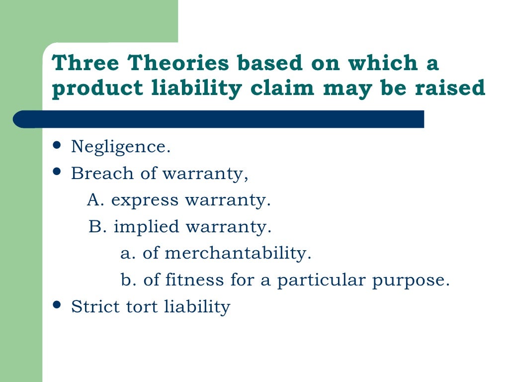 Product liability