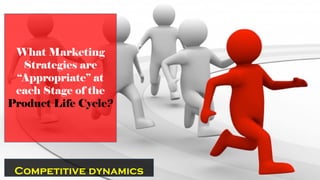Competitive dynamics
What Marketing
Strategies are
“Appropriate” at
each Stage of the
Product Life Cycle?
 