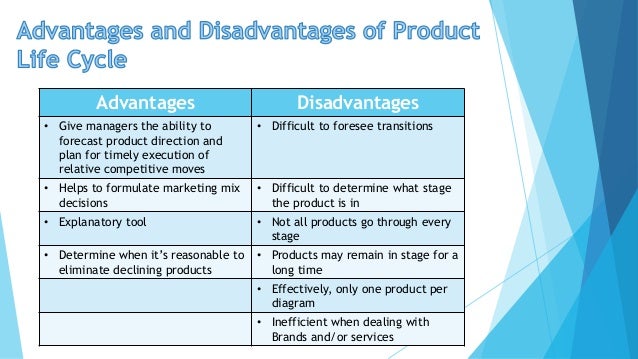advantages and disadvantages of product life cycle Some advantages of life cycle costing are that it results inearlier actions to generate revenue and it encourages companies tofind a balance between. advantages and disadvantages of product life cycle Some advantages of life cycle costing are that it results inearlier actions to generate revenue and it encourages companies tofind a balance between.