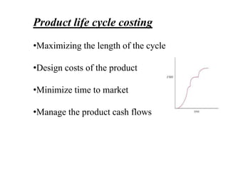 Product life cycle costingMaximizing the length of the cycle