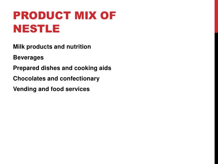 Product line of nestle