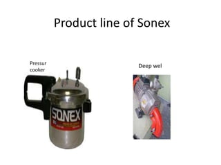 Product line of Sonex
Pressur
cooker
Deep wel
 