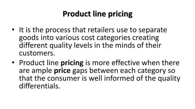 Product Line Pricing