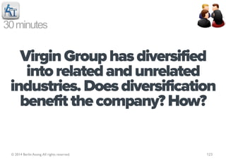 30 minutes


   Virgin Group has diversified
    into related and unrelated
 industries. Does diversification
   benefit t...