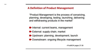 Product Marketer
Product Manager
Sales Product Champion
Technical Product Champion
Roles in Product Management
 