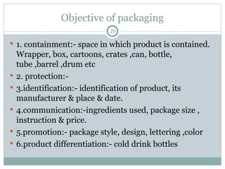 Packaging Objectives product_management.ppt design pacaging branding | PPT