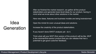Product management  - Product Development Lifecycle